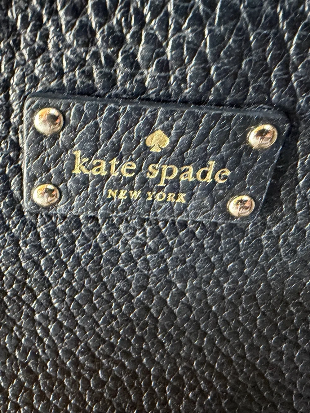 Kate Spade Bay Street Cora Black Pebbled Leather Crossbody Bag Purse